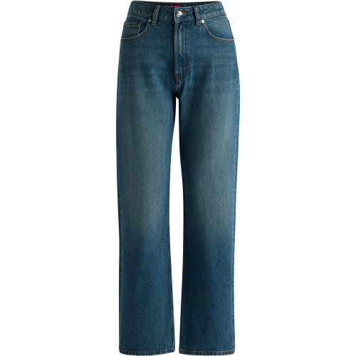 Jean Relaxed foncé en denim stretch confortable - HUGO - Modalova