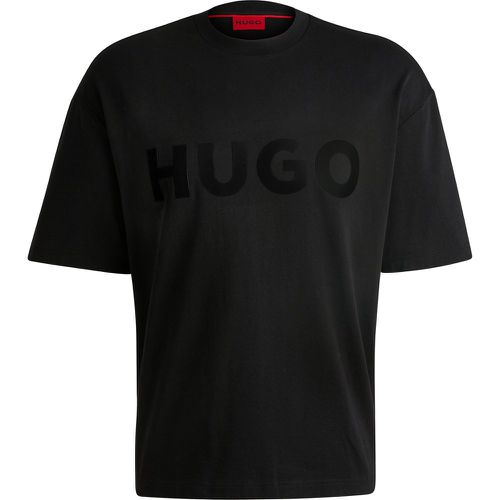 T-shirt en jersey de coton avec logo ton sur ton - HUGO - Modalova