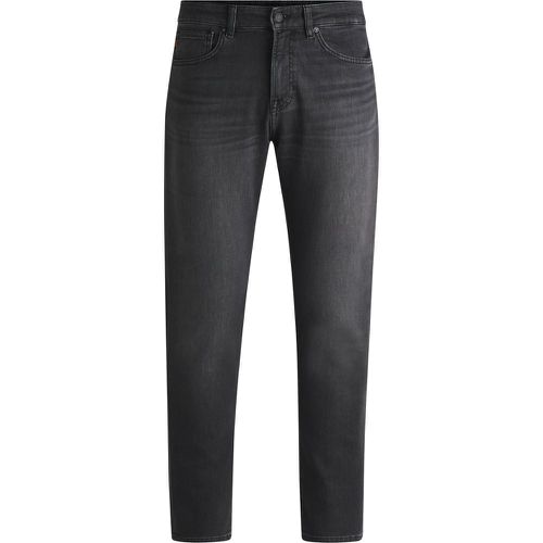 Jean Tapered en denim stretch confortable noir - Boss - Modalova