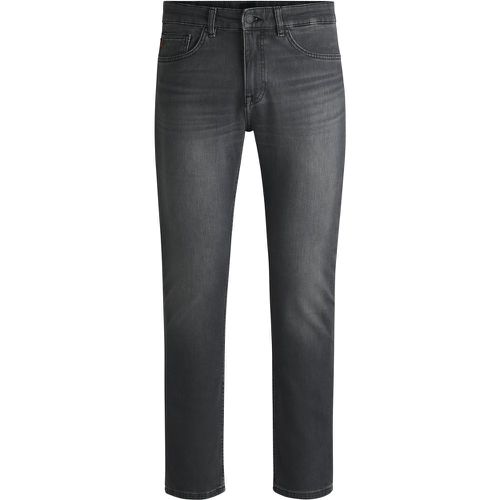 Delaware Jean Slim en denim stretch confortable noir - Boss - Modalova