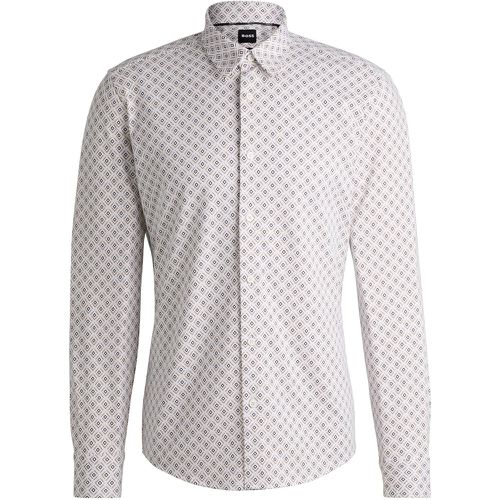 Chemise Slim en jersey de coton mélangé imprimé - Boss - Modalova