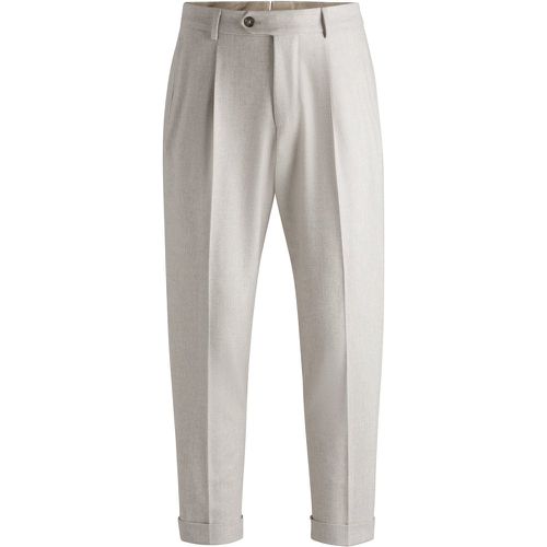 Pantalon Relaxed en flanelle de laine italienne chinée - Boss - Modalova