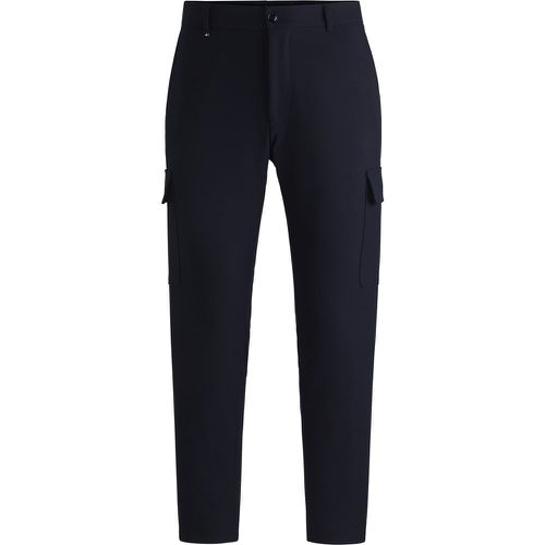 Pantalon cargo relaxed en tissu stretch chiné - Boss - Modalova