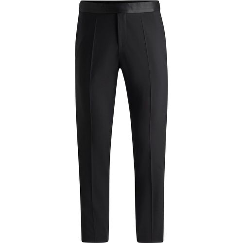 Pantalon de smoking Slim en laine stretch - Boss - Modalova