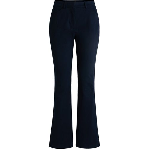 Pantalon évasé en coton stretch brossé - Boss - Modalova