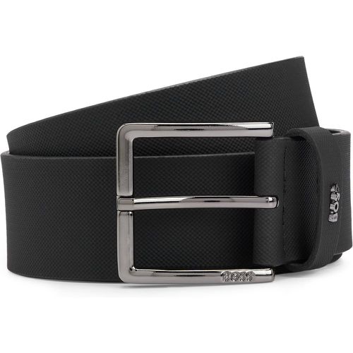 Ceinture en cuir emé avec boucle à ardillon et passant logoté - Boss - Modalova