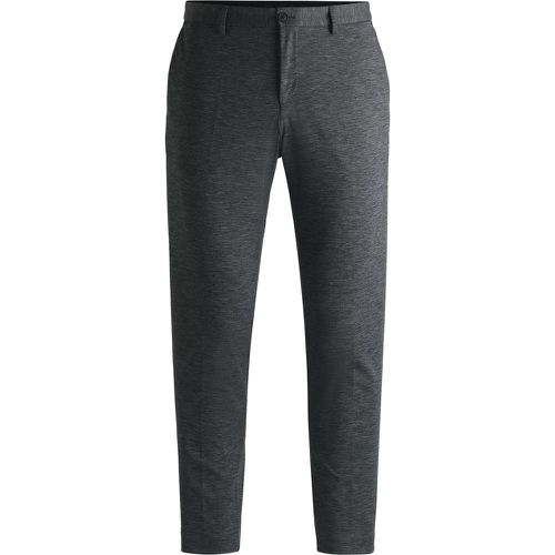 Pantalon Slim en jersey stretch performant à micro motif - Boss - Modalova