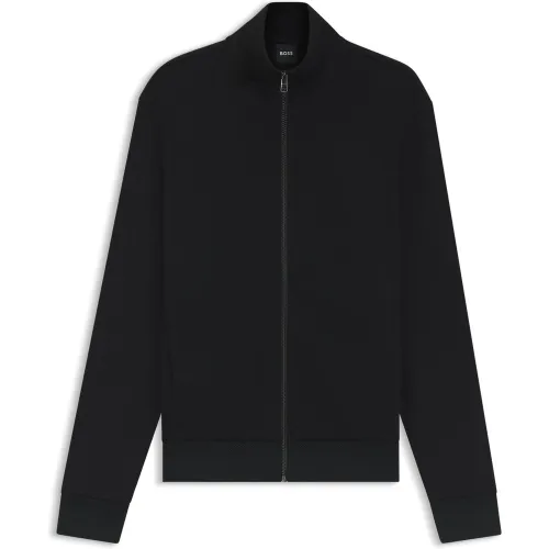 Sweat zippé en coton stretch mercerisé - Boss - Modalova