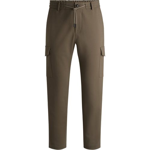 Pantalon cargo Tapered en coton stretch à double tissage - Boss - Modalova