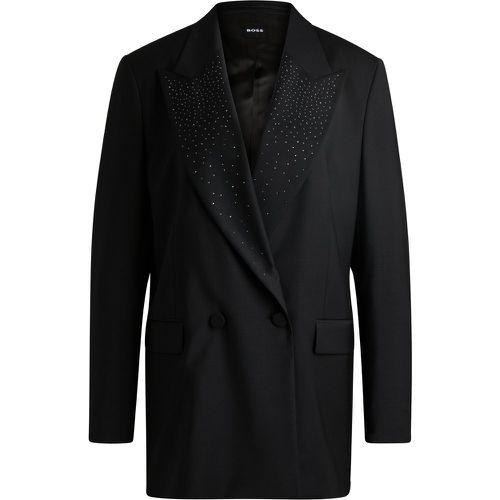 Veste Relaxed à revers ornés de strass - Boss - Modalova