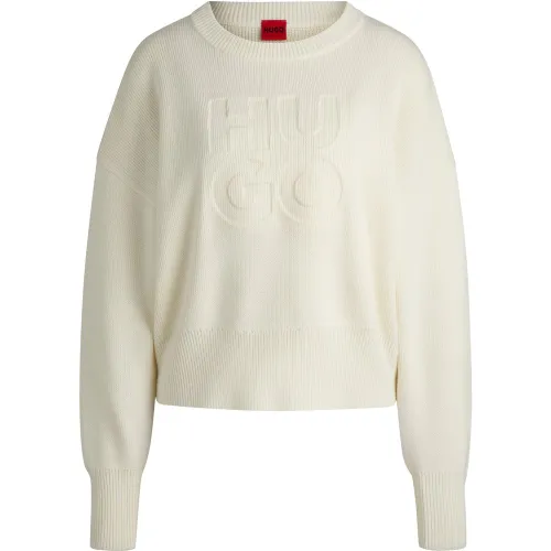 Pull Relaxed à logo embossé - HUGO - Modalova