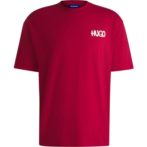 T-shirt en jersey de coton avec logo - HUGO - Modalova