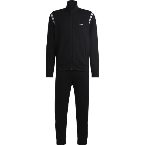 Ensemble de survêtement Regular en coton stretch avec empiècements à rayures - Boss - Modalova