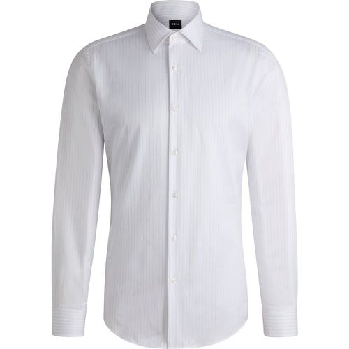 Chemise Slim en twill de coton à rayures - Boss - Modalova