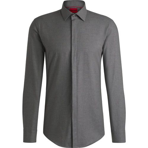 Chemise Slim en coton chiné - HUGO - Modalova