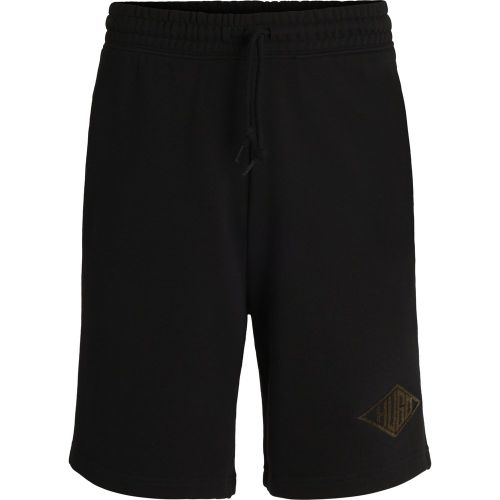 Short en molleton de coton avec logo brodé - HUGO - Modalova