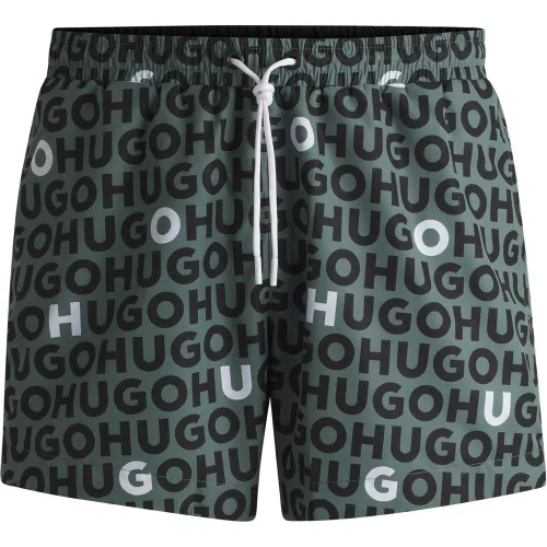 Short de bain à cordon de serrage et logo imprimé - HUGO - Modalova