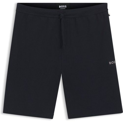 Short de pyjama à la structure gaufrée avec logo brodé - Boss - Modalova