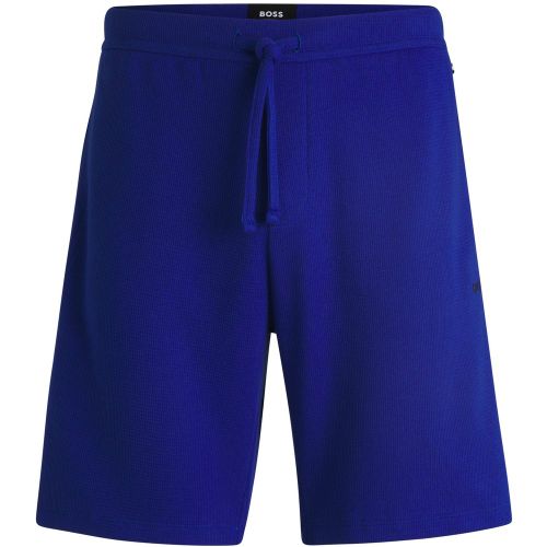 Short de pyjama en coton mélangé avec logo brodé - Boss - Modalova