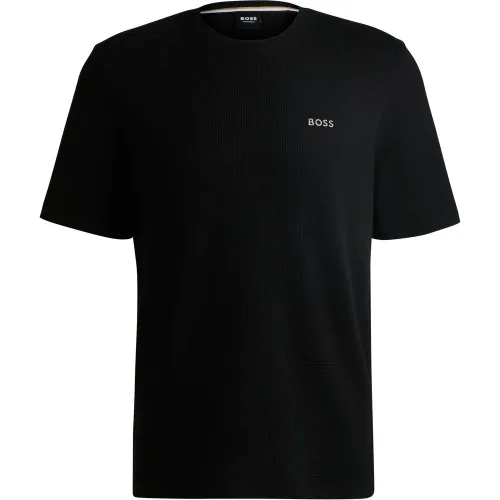 T-shirt de pyjama à la structure gaufrée avec logo brodé - Boss - Modalova