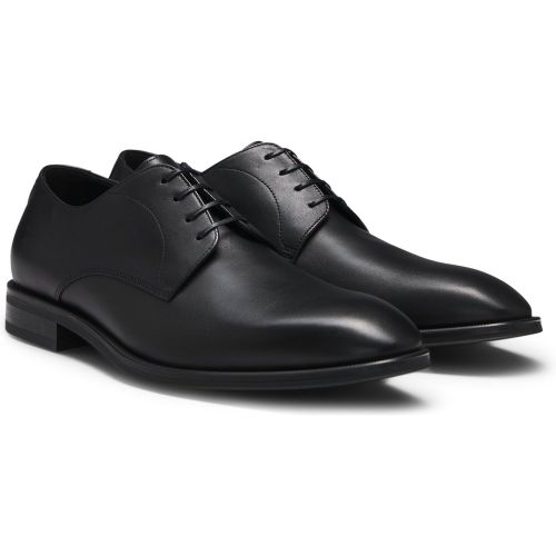 Chaussures derby en cuir italien avec surpiqûres décoratives - Boss - Modalova