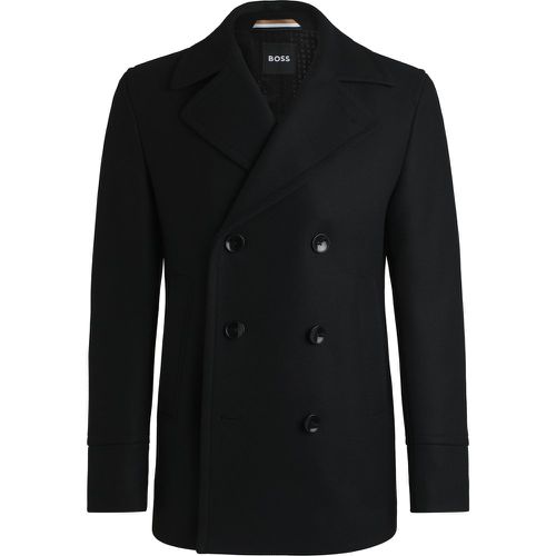 Manteau croisé Slim Fit en laine mélangée - Boss - Modalova