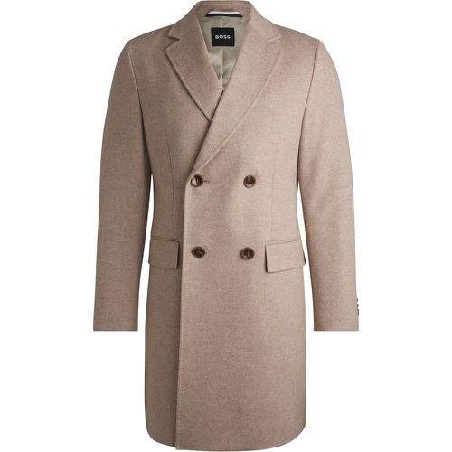 Manteau Slim Fit en laine mélangée à du cachemire - Boss - Modalova