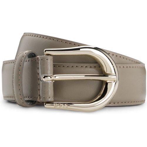 Ceinture en cuir italien avec boucle logotée - Boss - Modalova