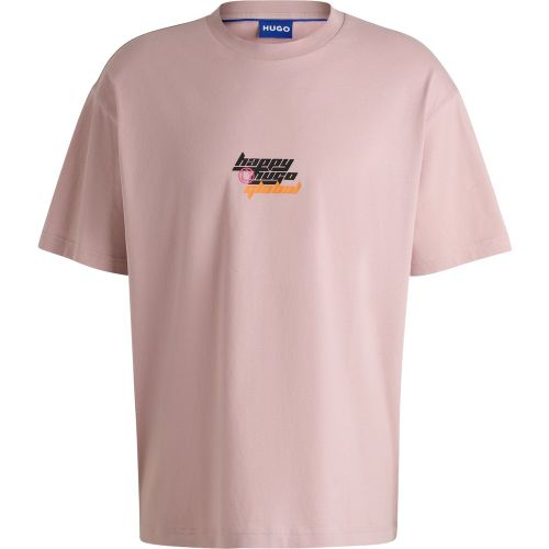 T-shirt Oversize en coton avec logo Happy - HUGO - Modalova