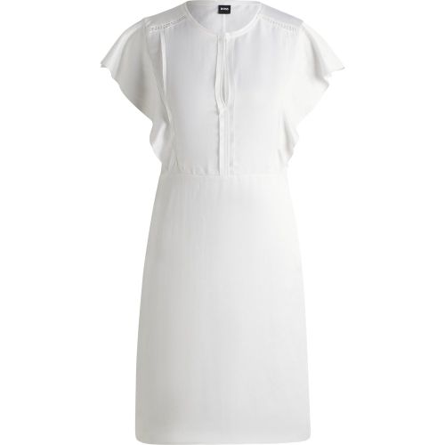 Robe avec encolure goutte d’eau et manches à volant - Boss - Modalova