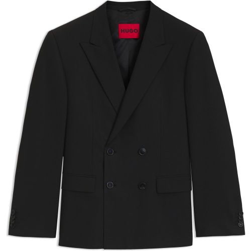 Veste Slim en popeline stretch de laine mélangée - HUGO - Modalova