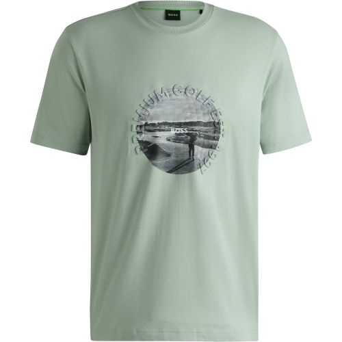 T-shirt en coton stretch à motif golf - Boss - Modalova