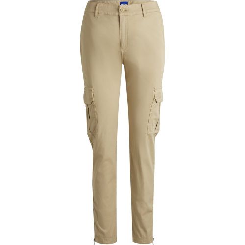 Pantalon cargo Slim en coton stretch - HUGO - Modalova