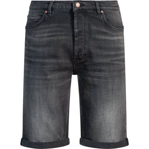 Short Tapered noir en denim stretch confortable - HUGO - Modalova