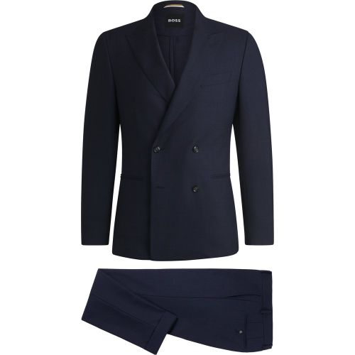 Costume chiné en laine vierge naturellement stretch - Boss - Modalova