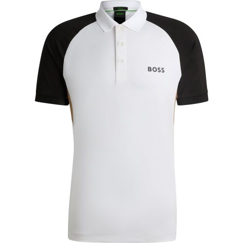 Polo Paddy Actif color block avec empiècements en mesh - Boss - Modalova