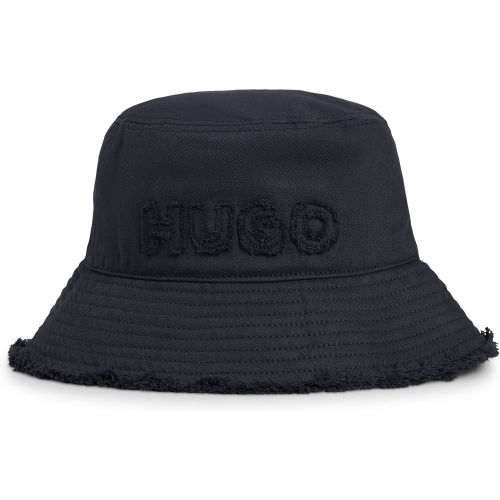 Bob en coton avec logo et franges - HUGO - Modalova