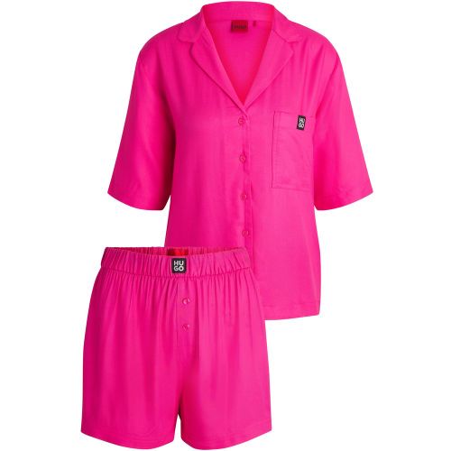Pyjama-short avec étiquettes logotées - HUGO - Modalova