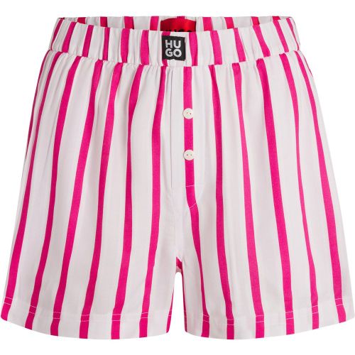 Short de pyjama en twill à rayures jacquard - HUGO - Modalova