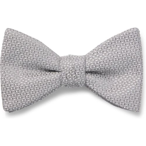 Nœud papillon en soie mélangée à motif jacquard - HUGO - Modalova