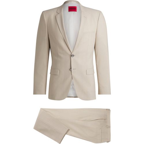 Costume Extra Slim en laine mélangée chinée - HUGO - Modalova