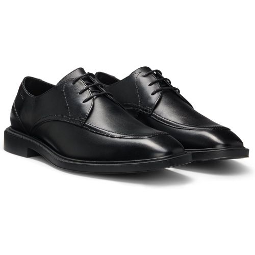 Chaussures derby en cuir à double surpiqûre - HUGO - Modalova