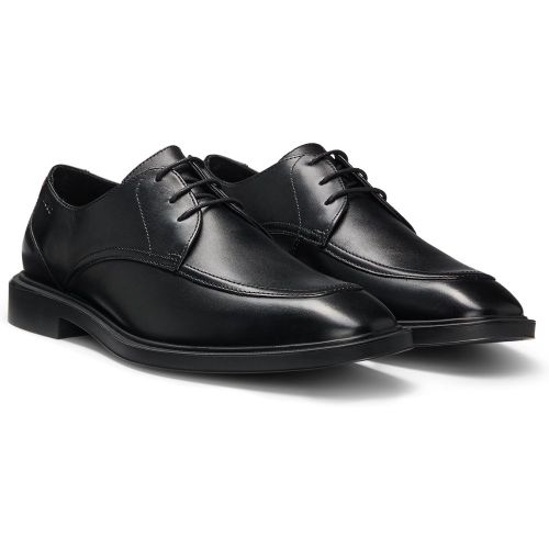 Chaussures derby en cuir à double surpiqûre - HUGO - Modalova