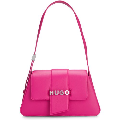Sac à bandoulière en similicuir avec garniture logotée - HUGO - Modalova