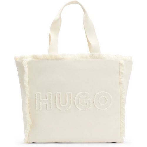 Cabas en toile avec finitions frangées - HUGO - Modalova