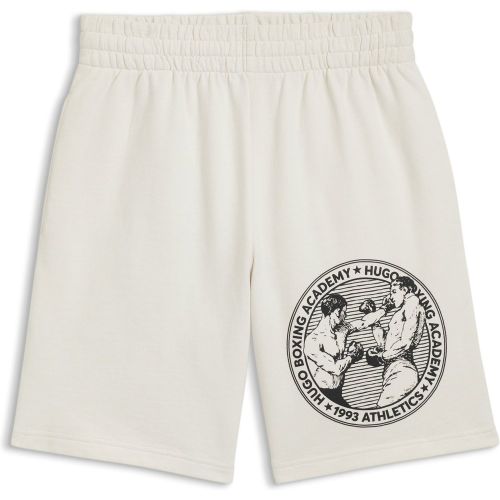 Short en molleton de coton avec motif boxe - HUGO - Modalova