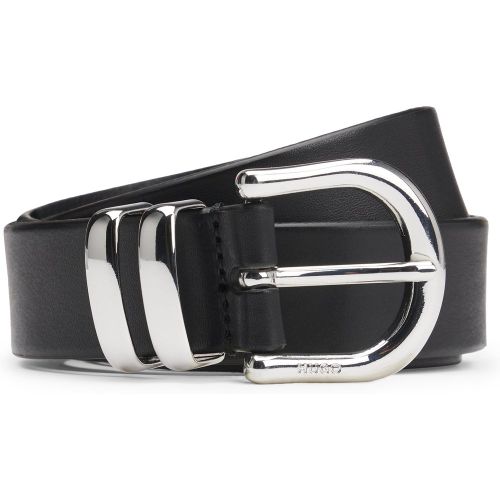 Ceinture en cuir italien avec double passant - HUGO - Modalova