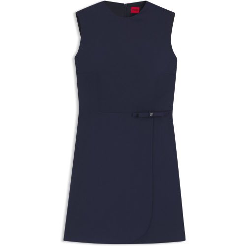 Robe coupe évasée avec nœud logoté superposé - HUGO - Modalova