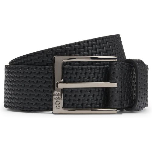 Ceinture en cuir effet tressé - Boss - Modalova