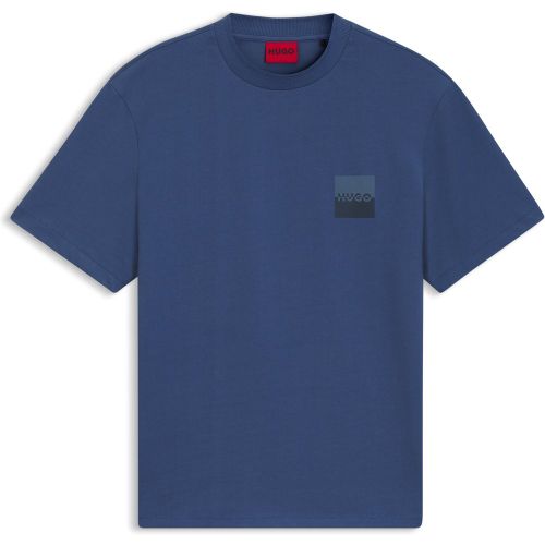 T-shirt Relaxed en coton avec logos revisités - HUGO - Modalova